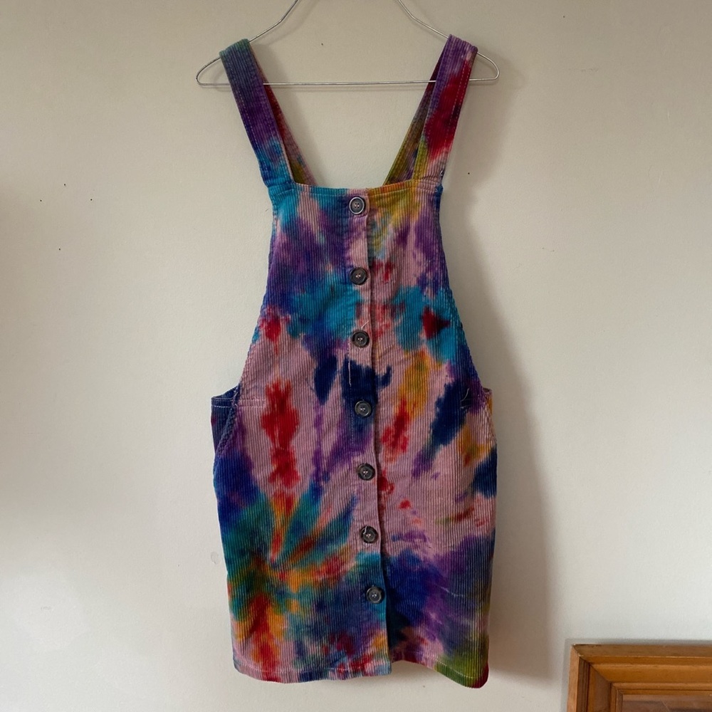 hand dyed overall dress